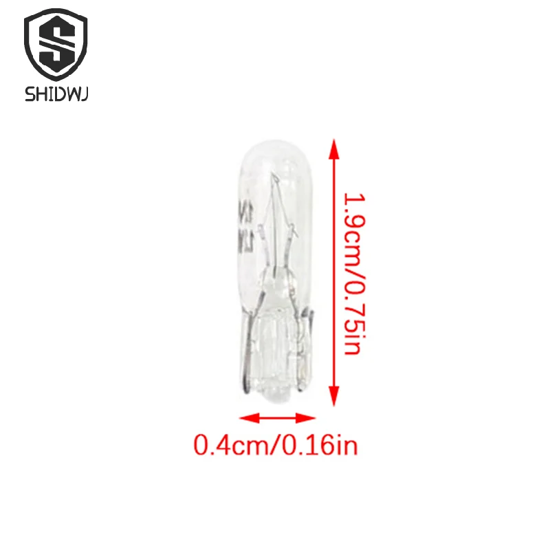 20Pcs T5 2W Halogen Lamp Bulb 12V Car Instrument Lights Dashboard Bulb Auto Interior Warnning Indicator Light Accessories