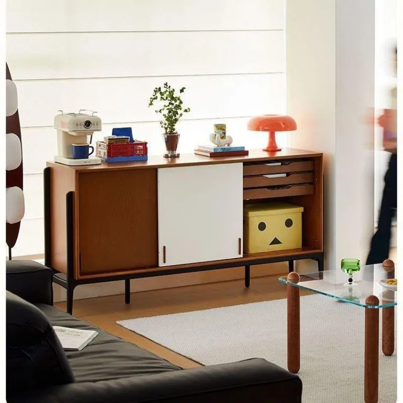 

Тумба-буфет в средневековом стиле, ретро-тумба из массива дерева для гостиной, тумба под телевизор с раздвижными дверцами, скандинавская тумба-буфет