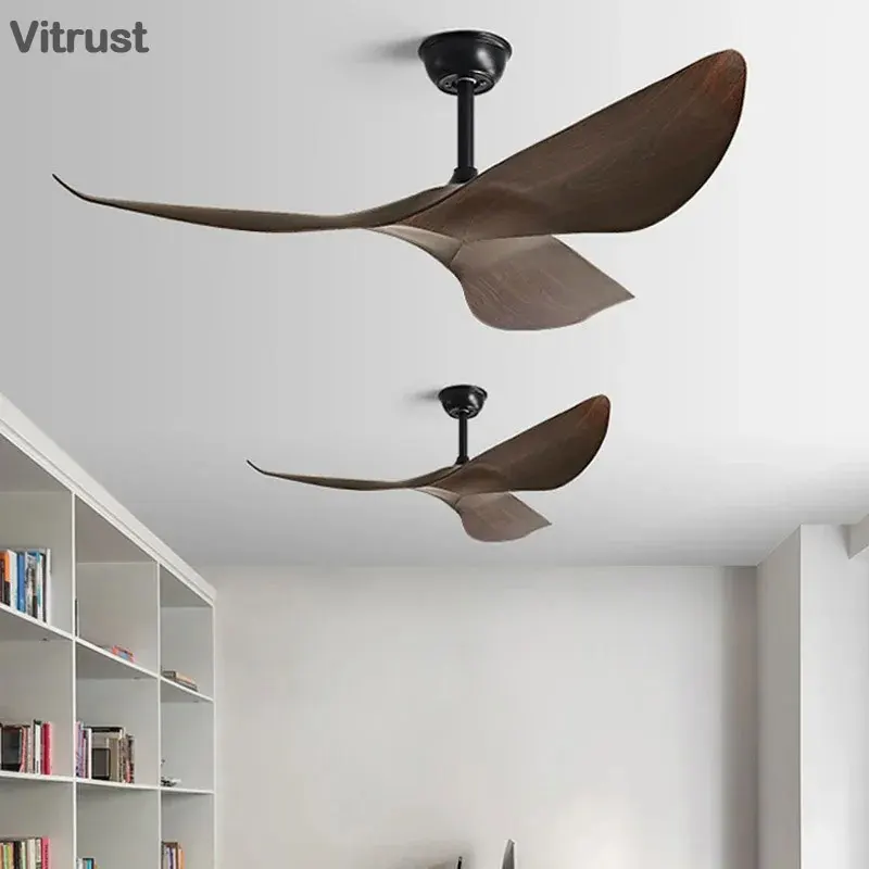 Retro Ceiling Fan 3 ABS Blades 6 Speeds Smart Timing Reversible DC Motor Modern Ceiling Fan for Indoor Outdoor Farmhouse/Patios