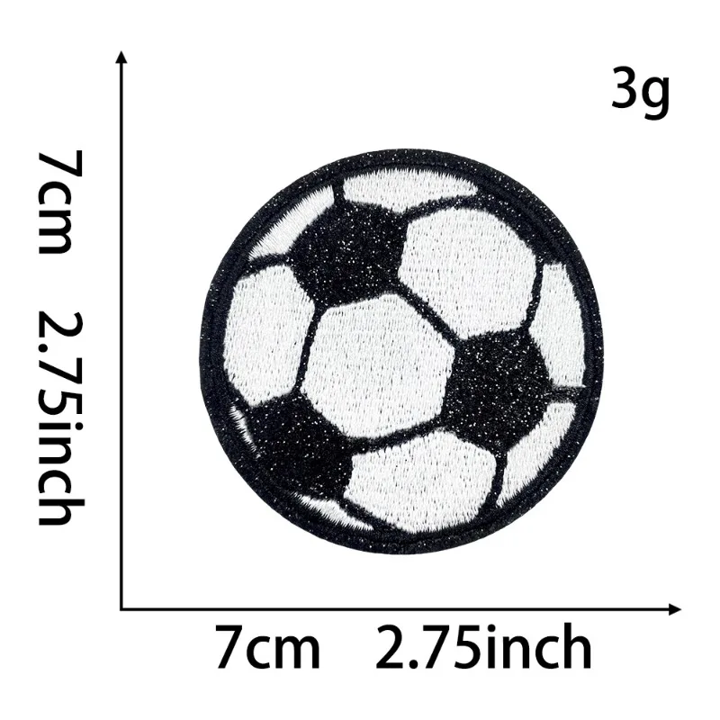 Glitter Sports Baseball Soccer Tennis Iron-on Sew Embroidery Badge Patches DIY T-shirt Hat Backpack Clothing Appliques Sticker view 5