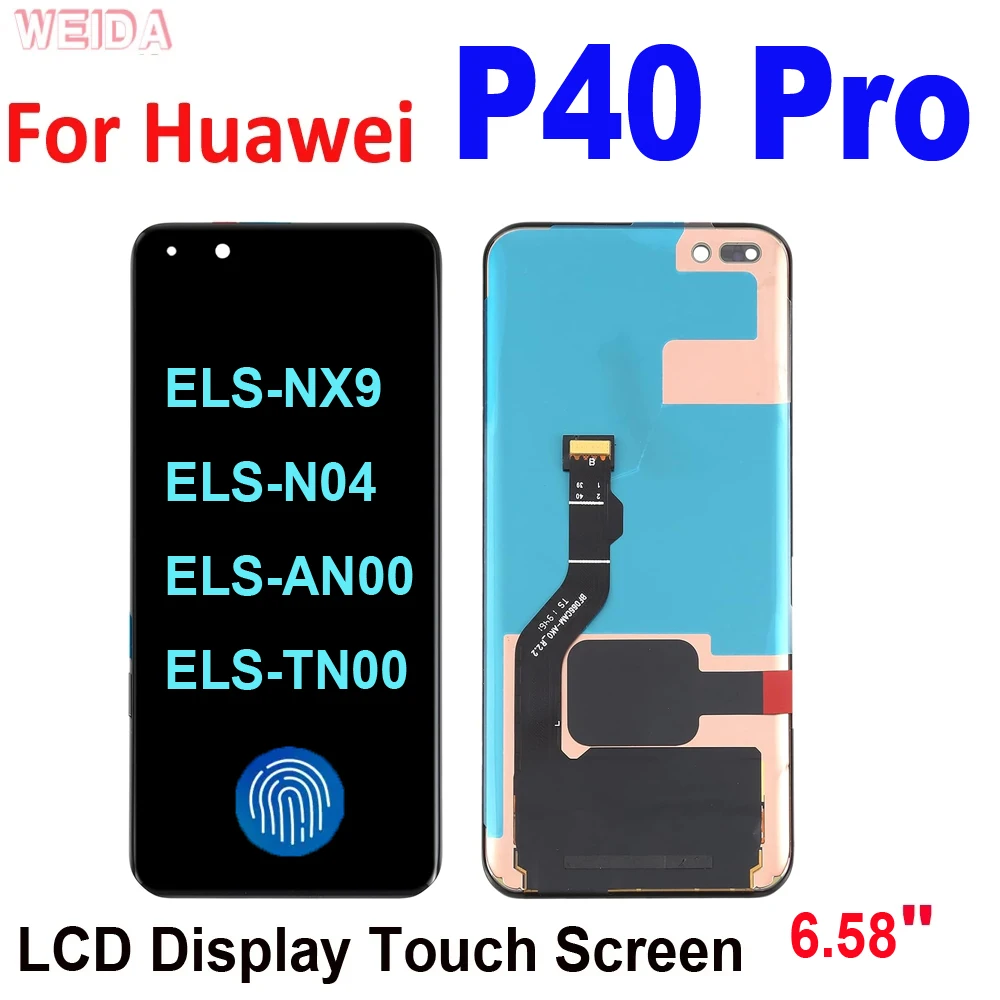 

6.58" LCD For Huawei P40 Pro LCD Display Touch Screen Digitizer Assembly For Huawei P40 Pro ELS-NX9 N04 AN00 TN00 LCD Replace