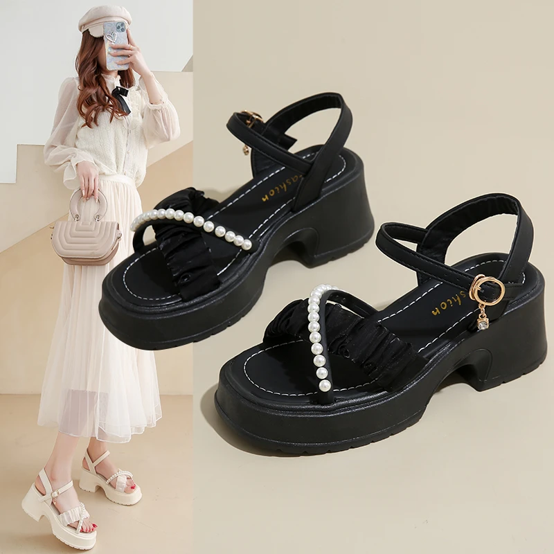 New Summer Leisure Sandals For Women Flat Shoes Soft EVA Sole Light Weight Female Daily Walking Sandalias Street Footwear