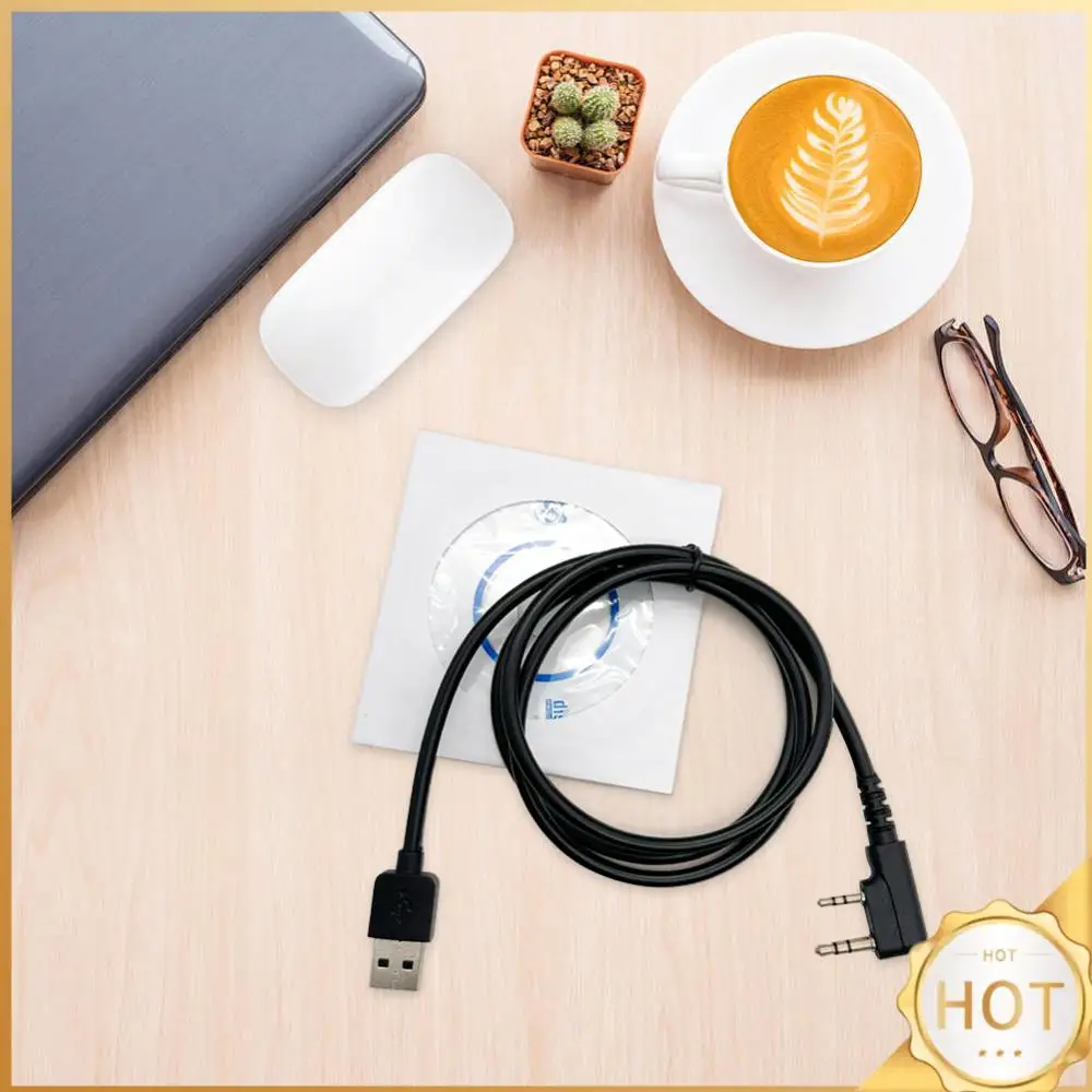 Двухконтактный USB-кабель для программирования, высокоскоростной оригинальный USB-кабель для программирования, компакт-диск для TYT DMR Radio MD-380 MD-390 Retevis RT3