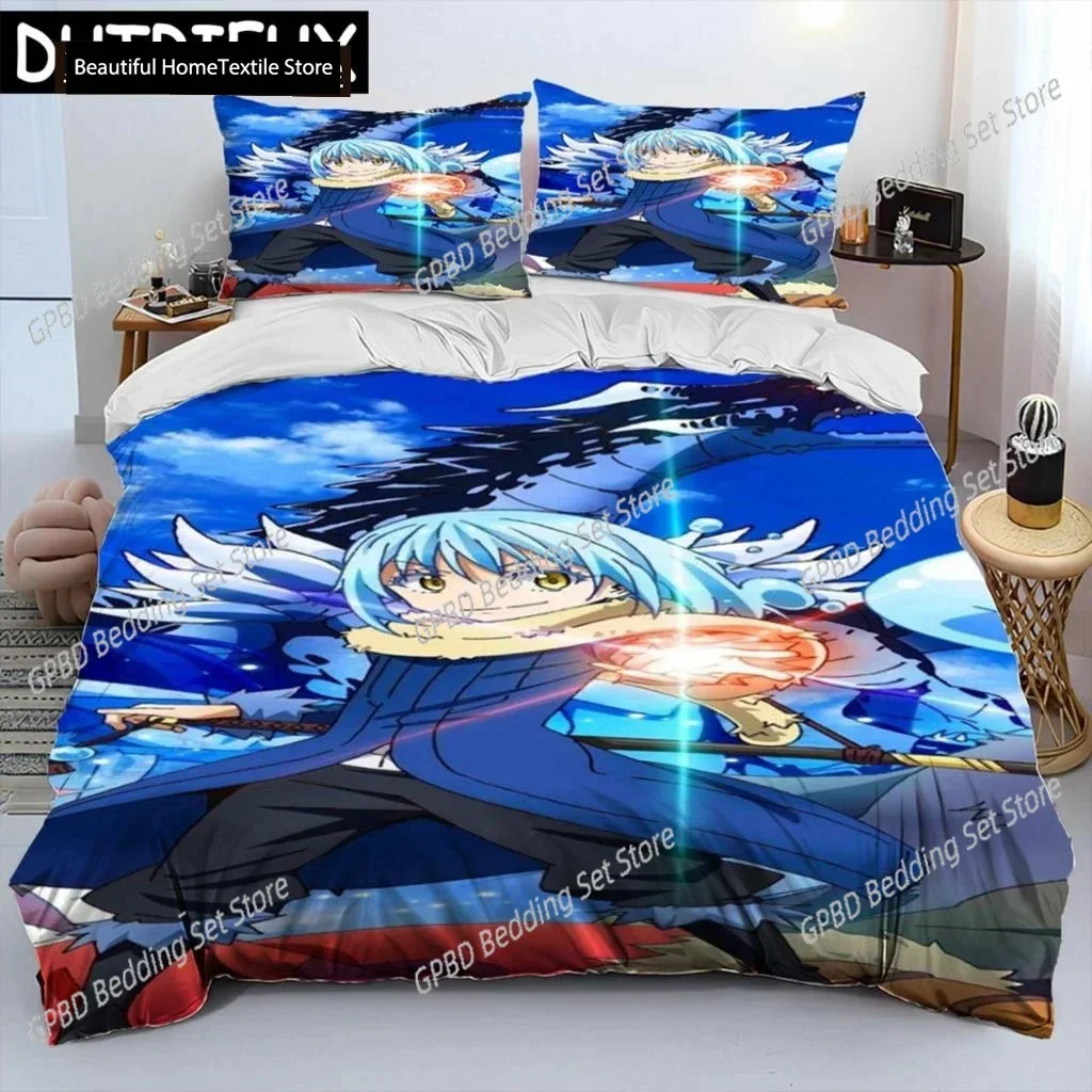 I Got Reincarnated As A Slime 3D NEW Duvet Cover Pillowcase Bedding Set Adult Boy Girl Bedroom Decoration Single Double Large