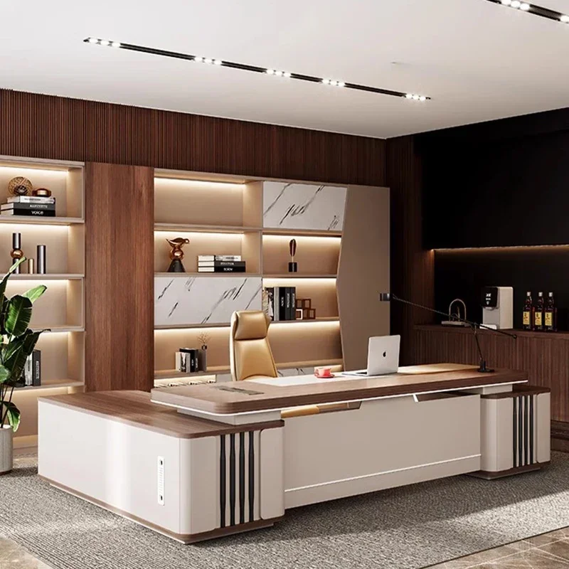 New arrive Boss table simple modern light luxury senior sense manager president office desk and chair combination office furnitu