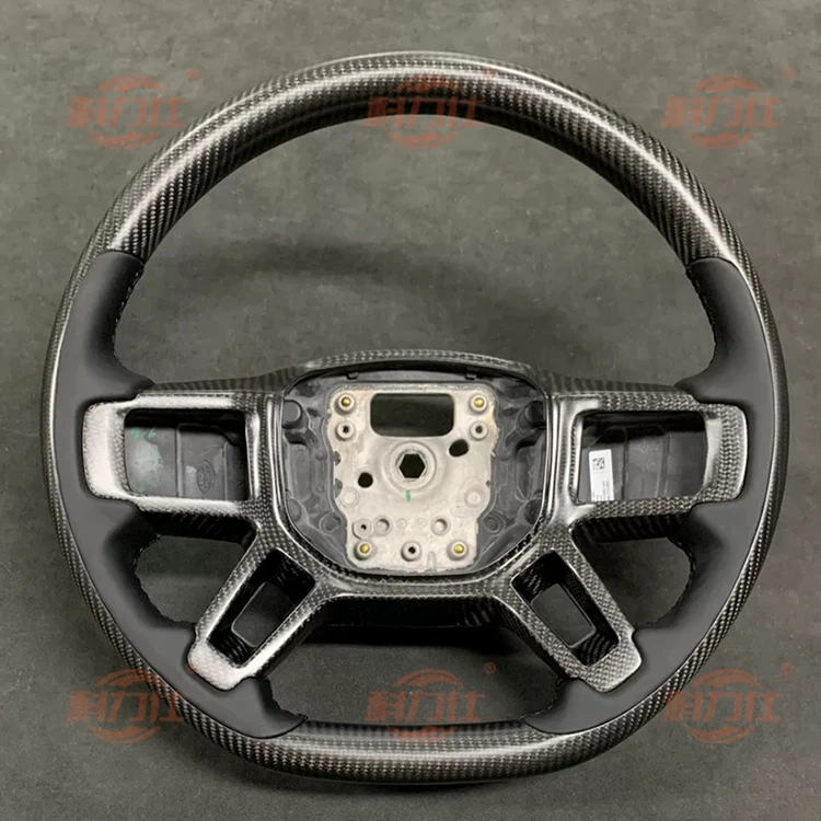 

Customized Mahogany Carbon Fiber Leather Retrofit For The Range Rover Full Range Cars Upgraded Steering Wheel