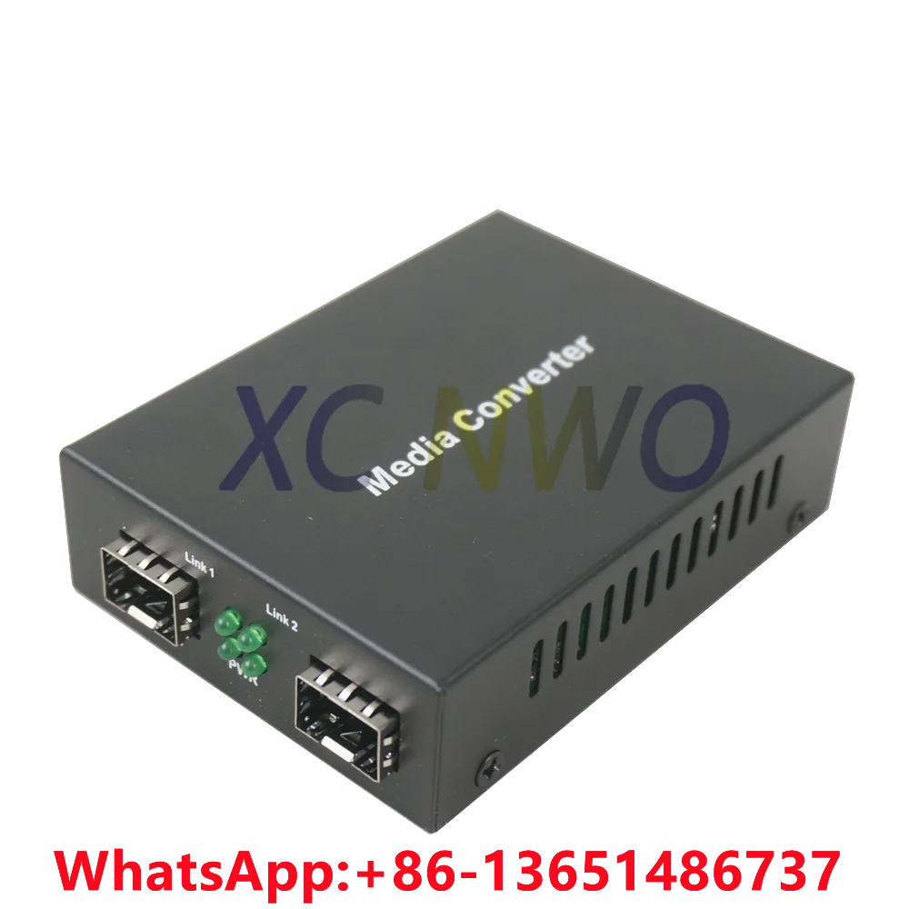 Gigabit SFP to SFP single-mode/multi-mode converter, Euro standard power supply, external power supply