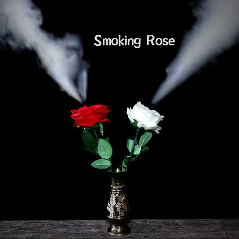 Smoking Rose With 20pcs Smoke Refills Charging Version Stage Magic Tricks Party Magic Show Illusions Smoke Appearing From A Rose