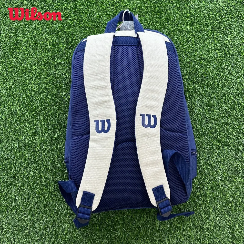 Original Wilson Tennis Bag Little Bear Tennis Racquet Bag Storage Bag Backpack Printed Backpack Can Accommodate 1-2 Rackets