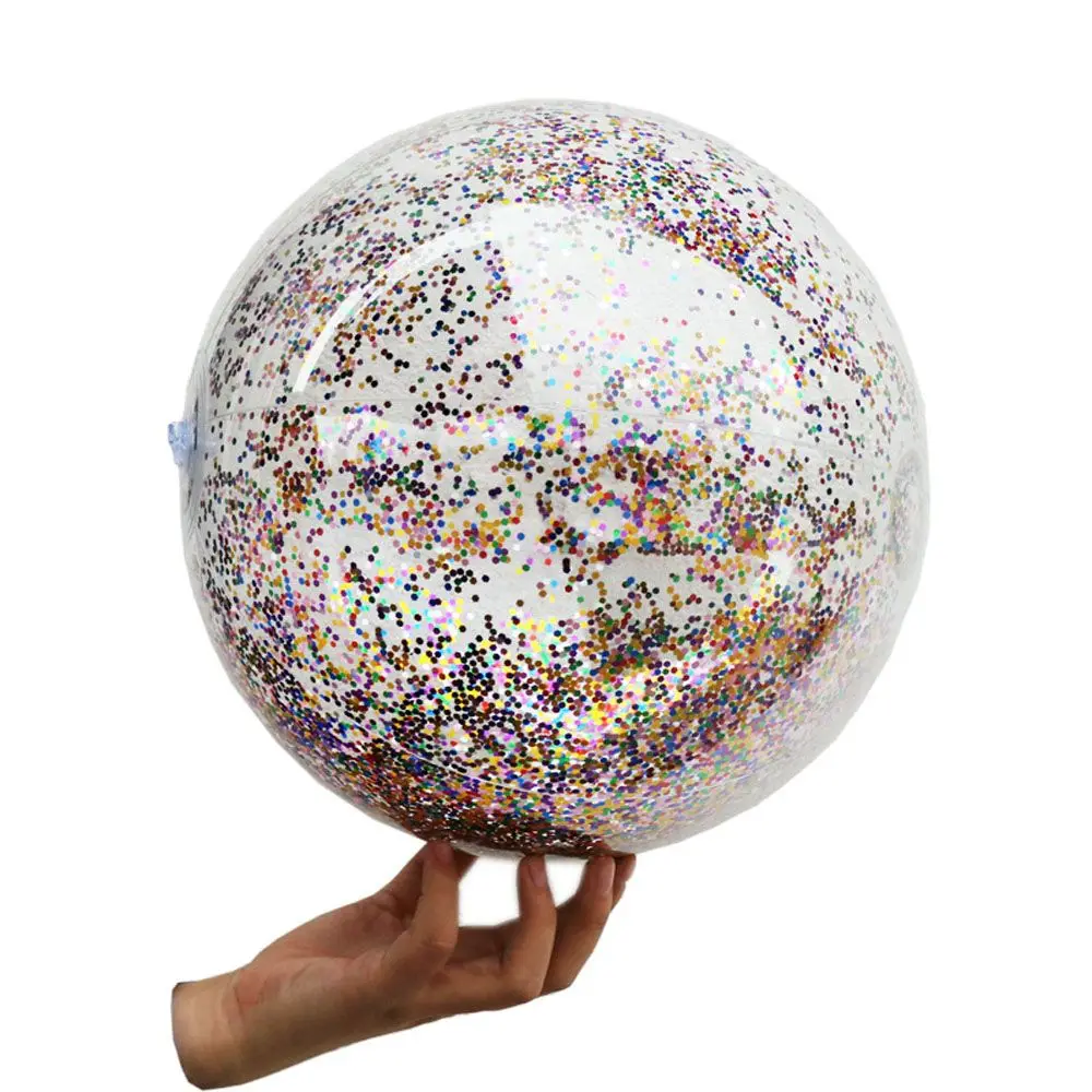 Party Favors Giant Clear Confett Glitter Inflatable Ball Beach Ball Toys Balls Water Fun Toys