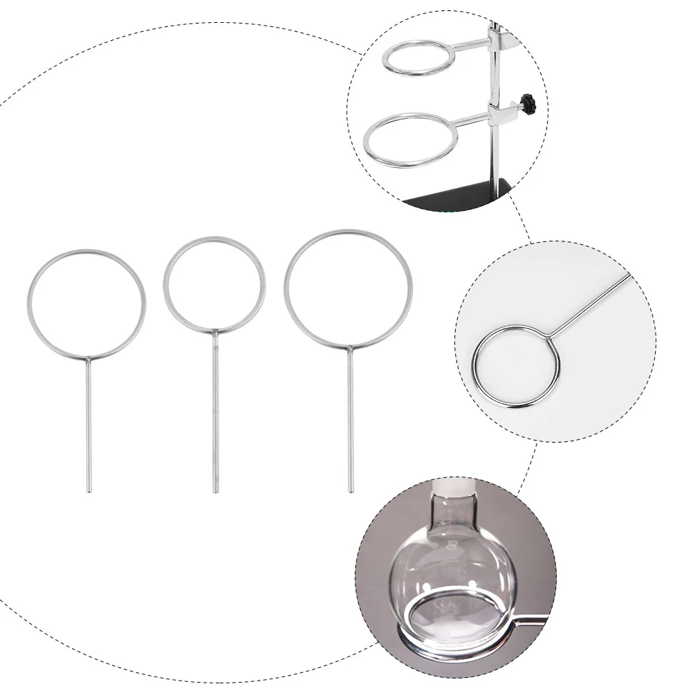 Anneau de support fermé en acier inoxydable, support de déclinaison, anneaux de laboratoire, porte-d'extraction