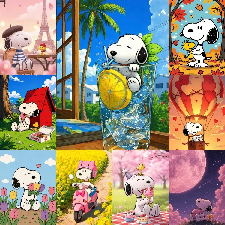 70X50cm Adult Puzzle 1000 Pieces Paper Jigsaw Puzzles Anime Snoopy Cute Cartoon Painting Series Learning Education Craft Toy