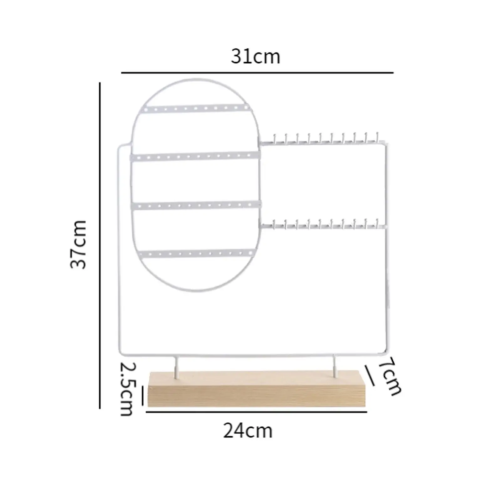 Jewelry Storage Stand Earrings Display Stand Showcase Tabletop Decor Jewelry Display Rack Necklace Hanger for Earrings Bangle