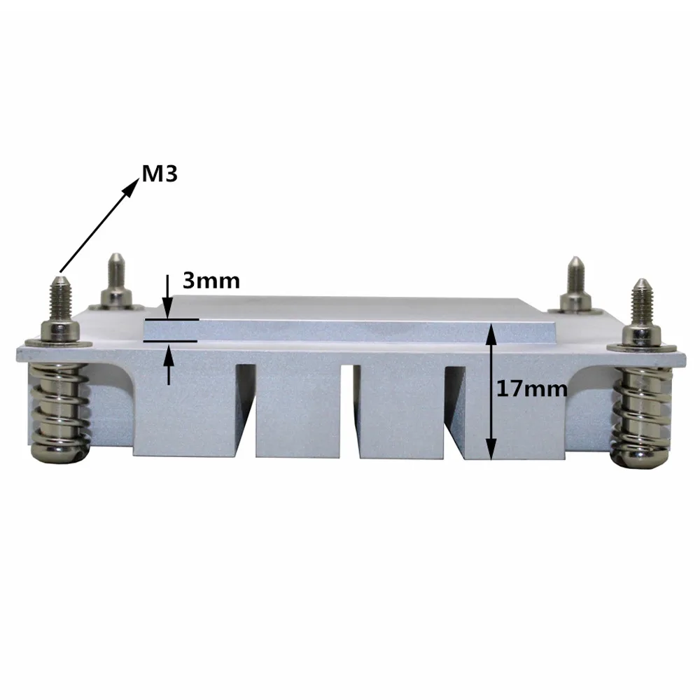 1U Server CPU Cooler Aluminum Heatsink Radiator for Intel 1150 1155 1156 I3 I5 I7 Passive Cooling