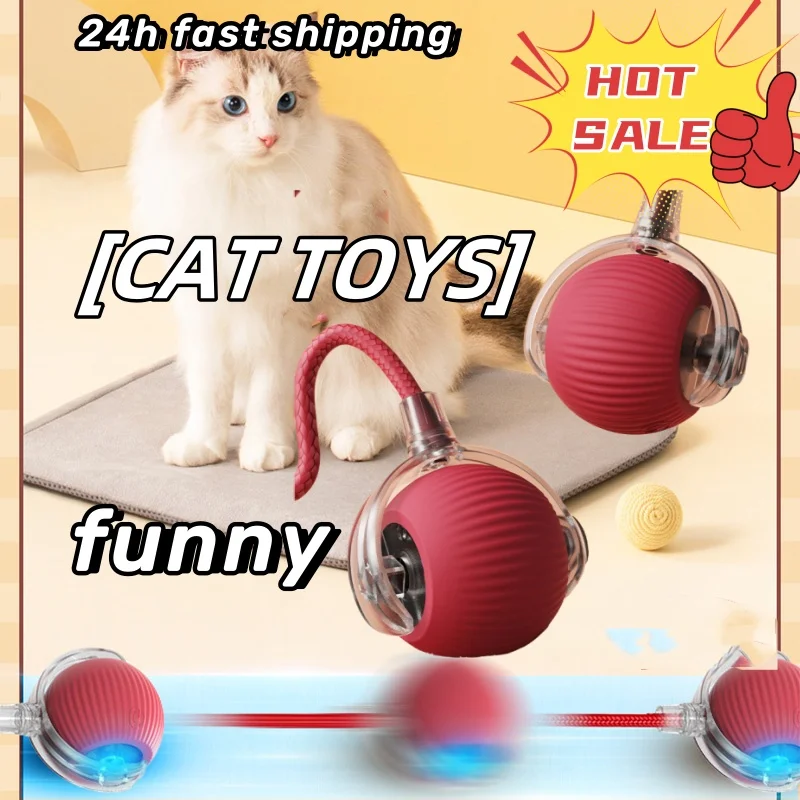 Interactive Cat Toys, Auto Electric Rolling Ball, Smart Automatic Teaser, USB Rechargeable, Pet Supplies