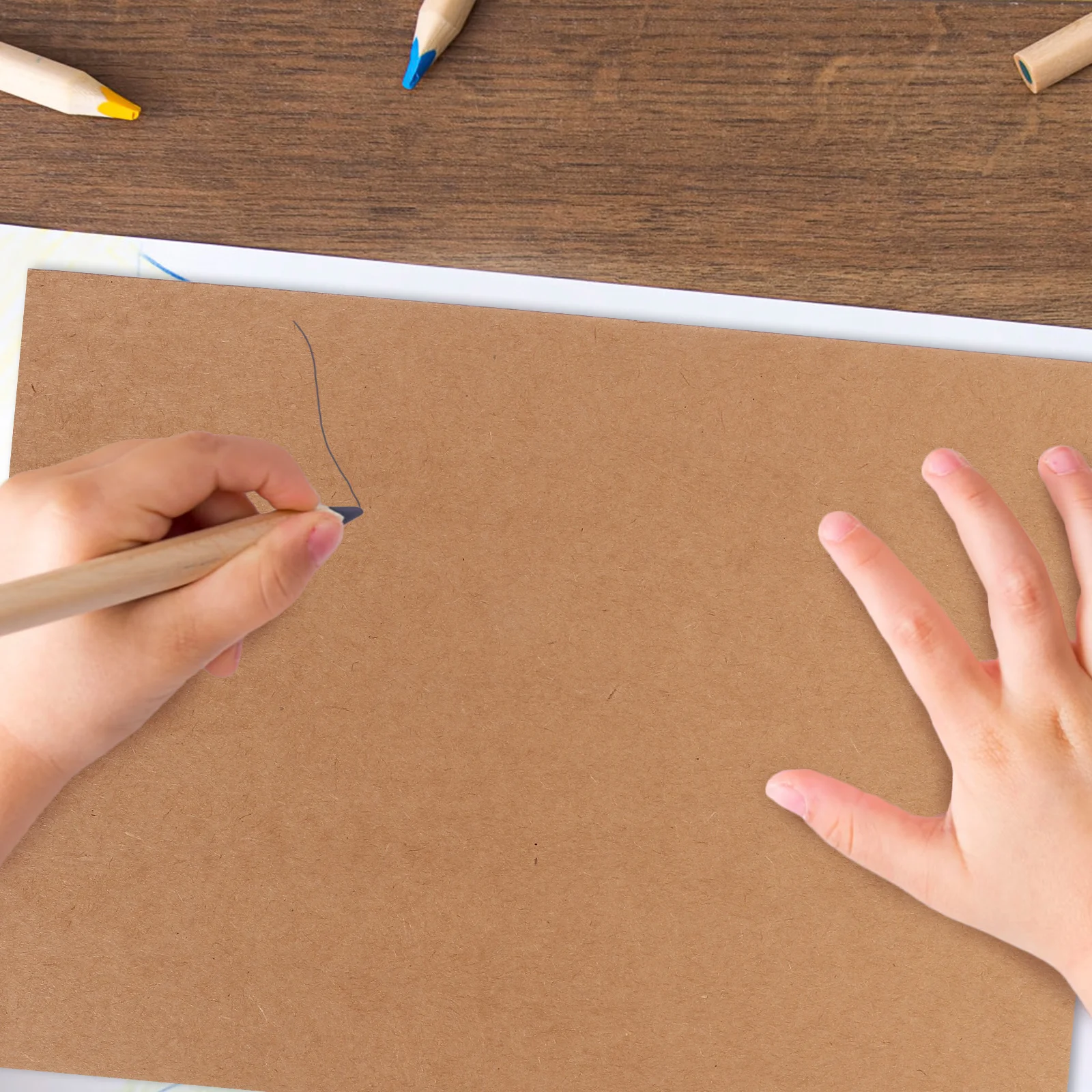 

10Pcs Kraft Chipboard Thick Blank Drawing Paper Sheets for Kids Sketch Painting Art Paper Marker Cardstock
