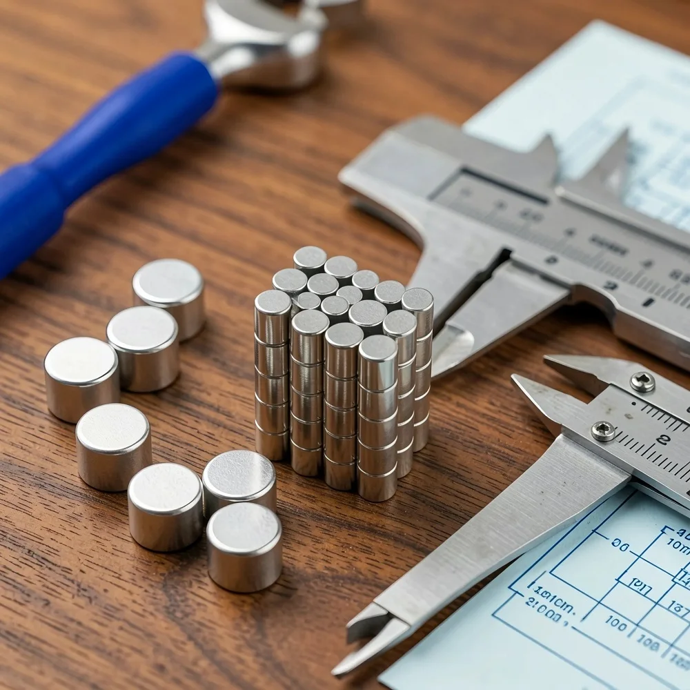 Lot de 50 aimants variés 6x3mm / 6x2mm / 6x1mm |   Support robuste pour projets micro et compacts – Idéal pour le prototypage et les réparations