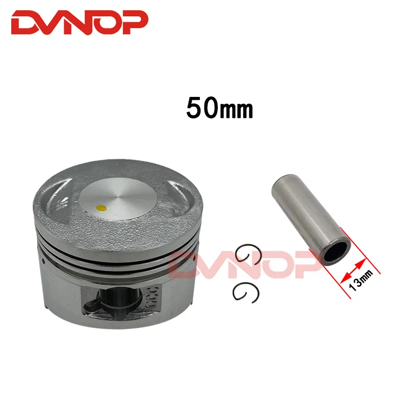 Motorcycle 50mm Piston 13mm Pin Ring Gasket Set  WH100 GCC100 SCR100 Egine Spare Parts