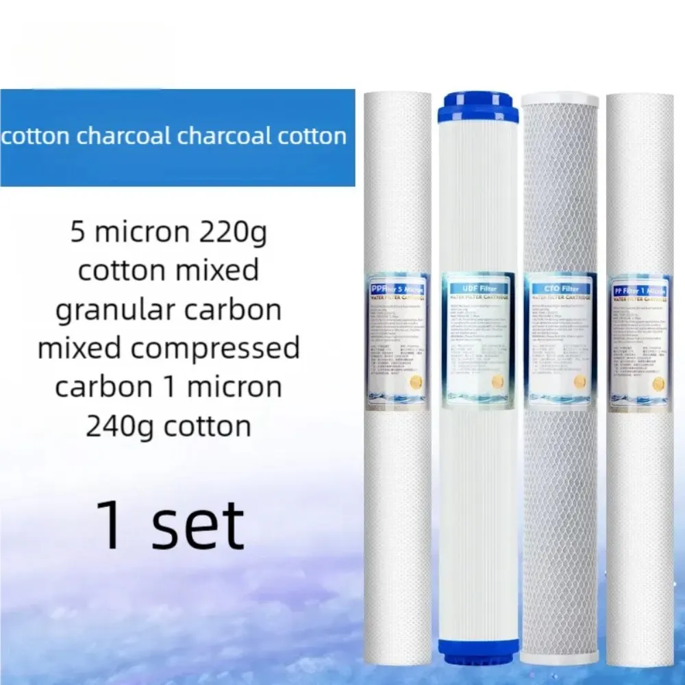 3 Stage Whole House Water Filter Kit Replacement Pack Set 1-5 Micron Filter Element 20 X 2.5 Inch Sediment Filter Polypropylene