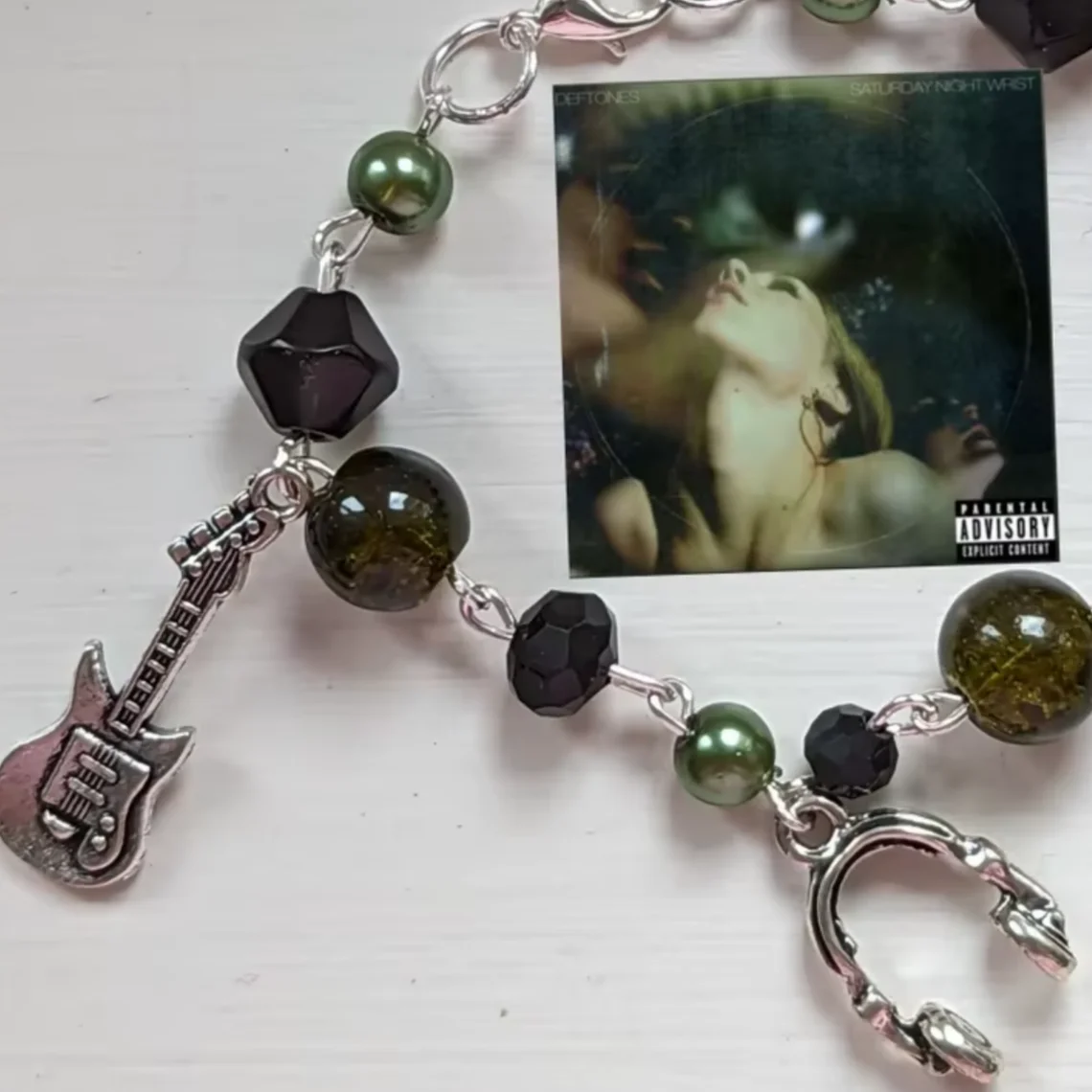 Handmade Y2K Jewelry Rock Bracelet Deftones Theme Charm Bracelet