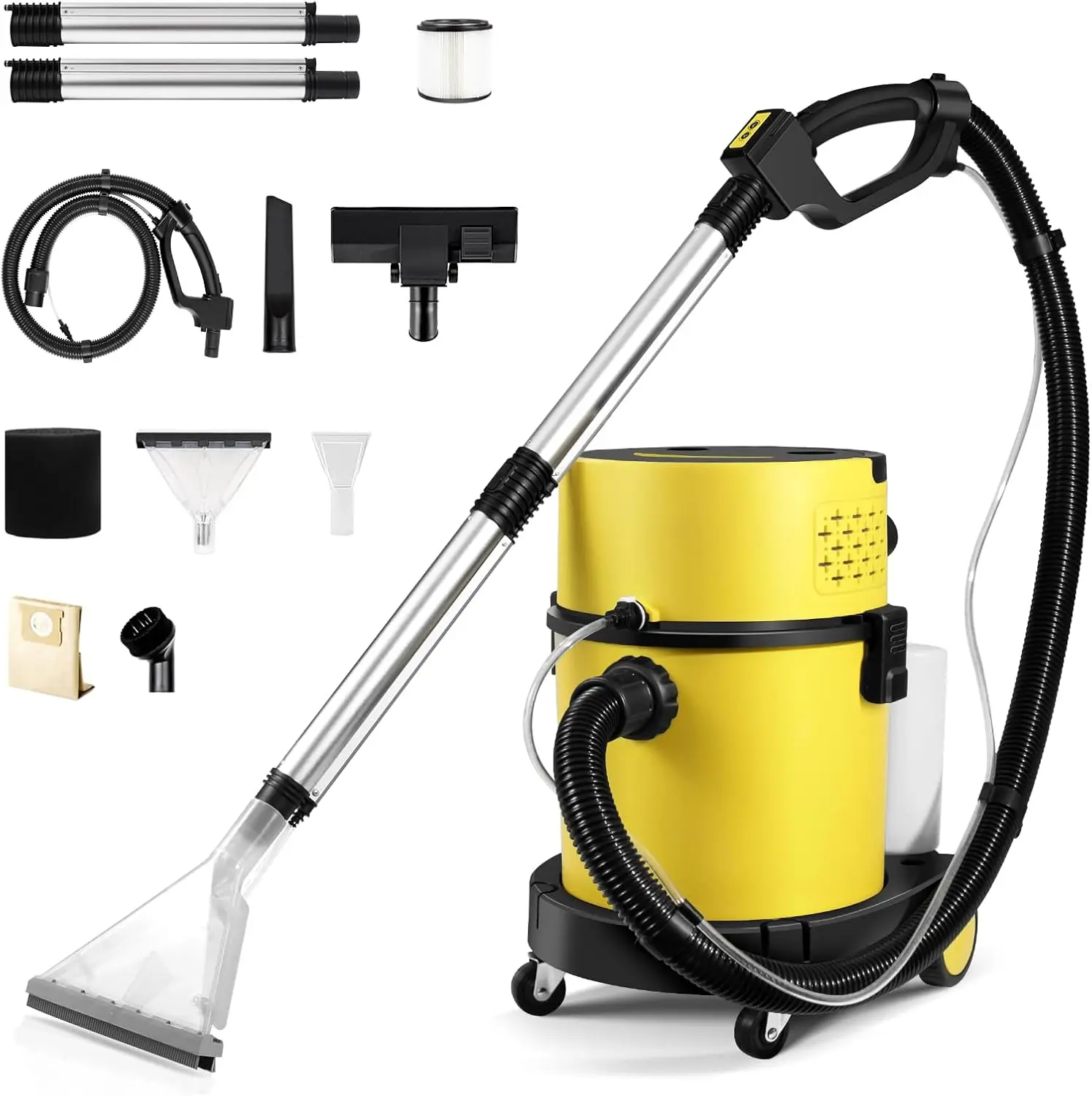 Dry Shop Vac Carpet Cleaner, 6 Gallon Wet Dry Carpet Vacuum Cleaner, 5.5 Peak HP Shop Vac, 4 in 1 Portable Shop Vacuum for Home