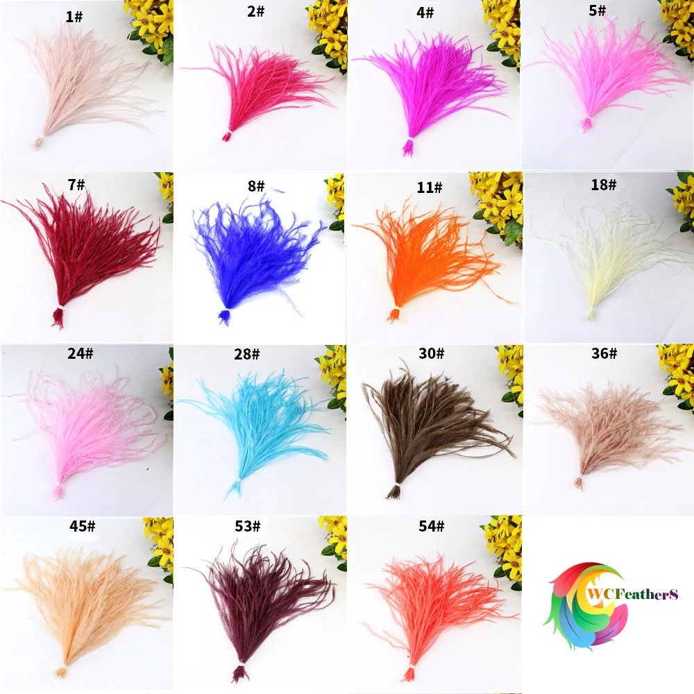 100 Pcs/Bunch Natural Ostrich Feather DIY Jewelry Earring Decorative Accessory Fluffy Plumes for Wedding Party Wholesale Feather