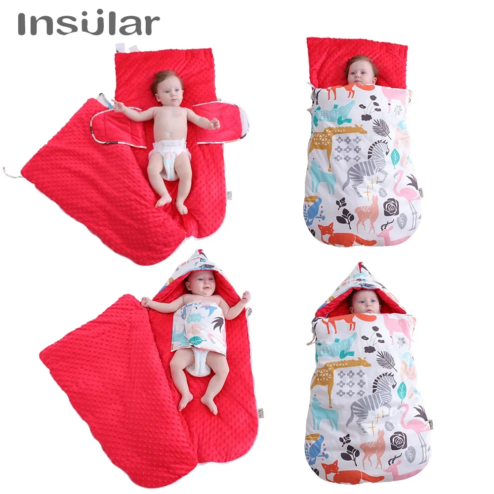 Warme Baby Kinderwagen Schlafsack Fleece Kinderwagen Fußsack Infant Swaddle Wrap Umschläge Für Neugeborene Baby Decke 3 Farben Schlafsack
