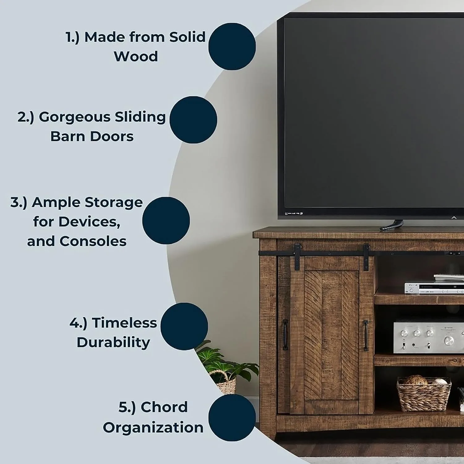 Martin Svensson Home Chesapeake TV Stand, Natural Finish