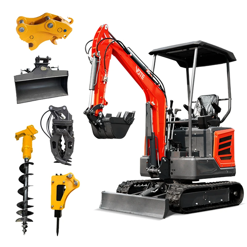 Free Shipping Excavator Machine Farm EPA Engine Multifunctional New Crawler Digger Minibagger Mini Excavator 1.2 Ton Price