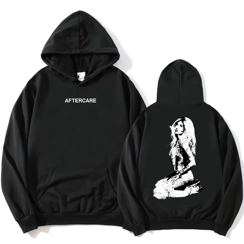 سترة بغطاء للرأس تشبه الماس من AFTERCARE سترة مطبوعة من Nessa Barrett للرجال بأكمام طويلة ملابس الشارع الشهير مع قلنسوة