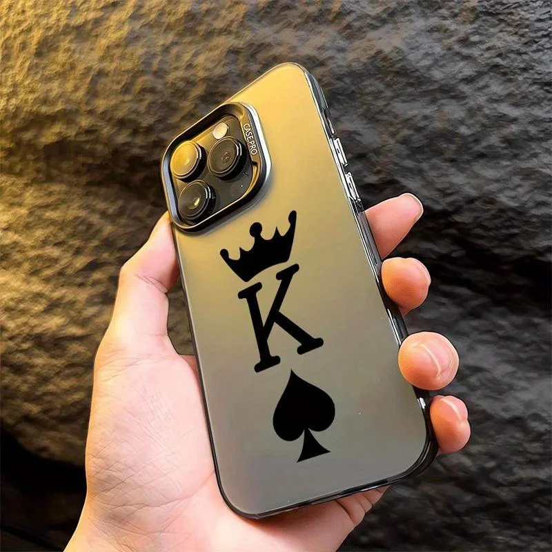 

King of Spades Case for iPhone 16 15 14 13 12 11 Pro/ Max/Plus Shock-proof Back Cover Anti-Fingerprint