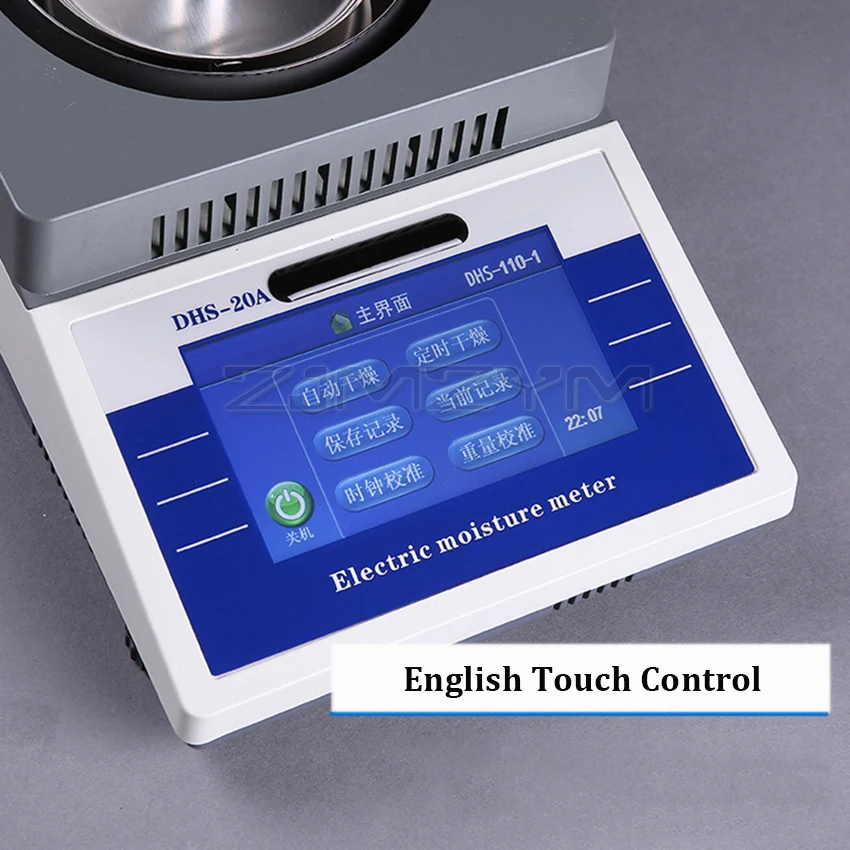 110g 0.001g High Precision Touch Screen Moisture Analyzer Laboratory Halogen Heating Moisture Analyzer Lab Moisture Tester