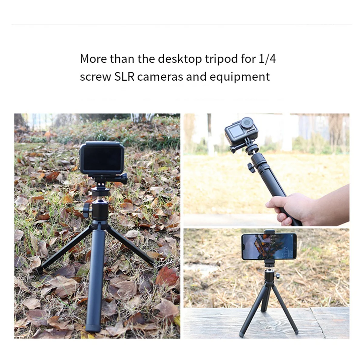 M86K  for / Ant DSLR Camera Tripod Bracket Cell Phone Selfie Table Live Aluminum Alloy Tripod,B #5
