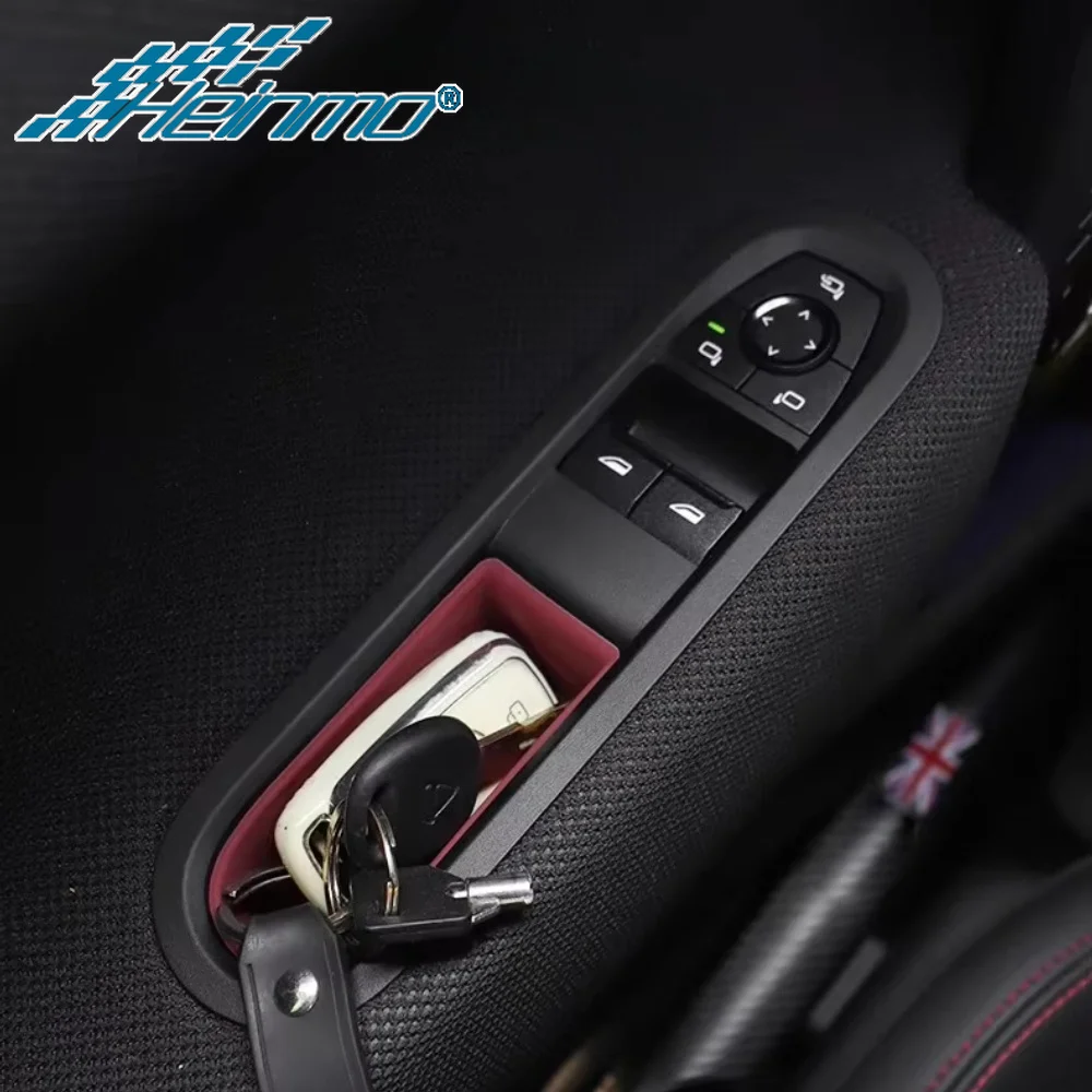 Car Compatible with MN F65 F66 2024 2025 Silicone Car Interior Door Window Lifter Storage Box Accessories 2pcs
