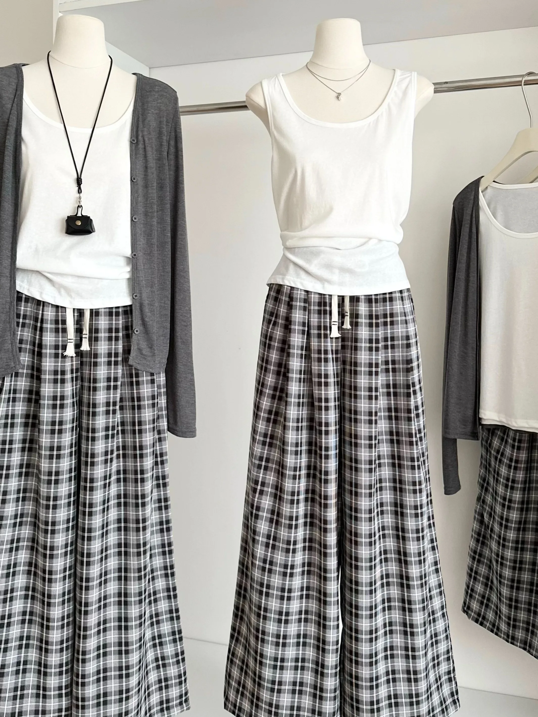 طقم نسائي محبوك غير رسمي على الطراز الكوري بأكمام طويلة ملابس داخلية بدون أكمام سترة خارجية بأكمام طويلة سترة محبوكة معطف منق...