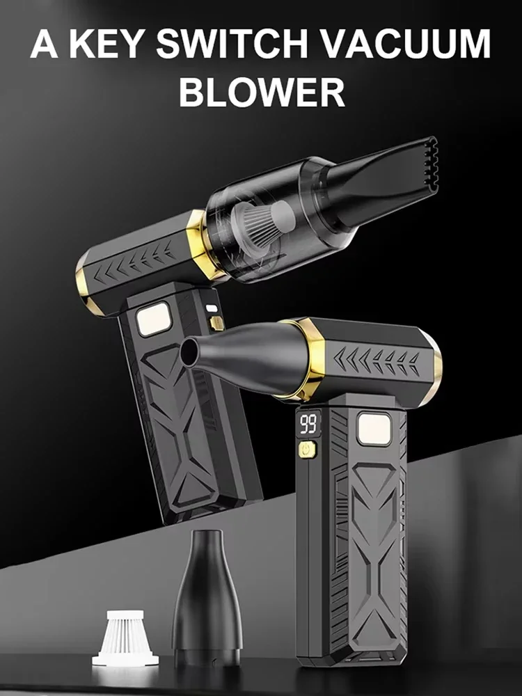 

Мощный вентилятор 2-в-1 с турбонаддувом, 1 000 000 об/мин, супермощный воздуходув-пылесос для уборки пыли, бесщеточный, с сильным потоком воздуха