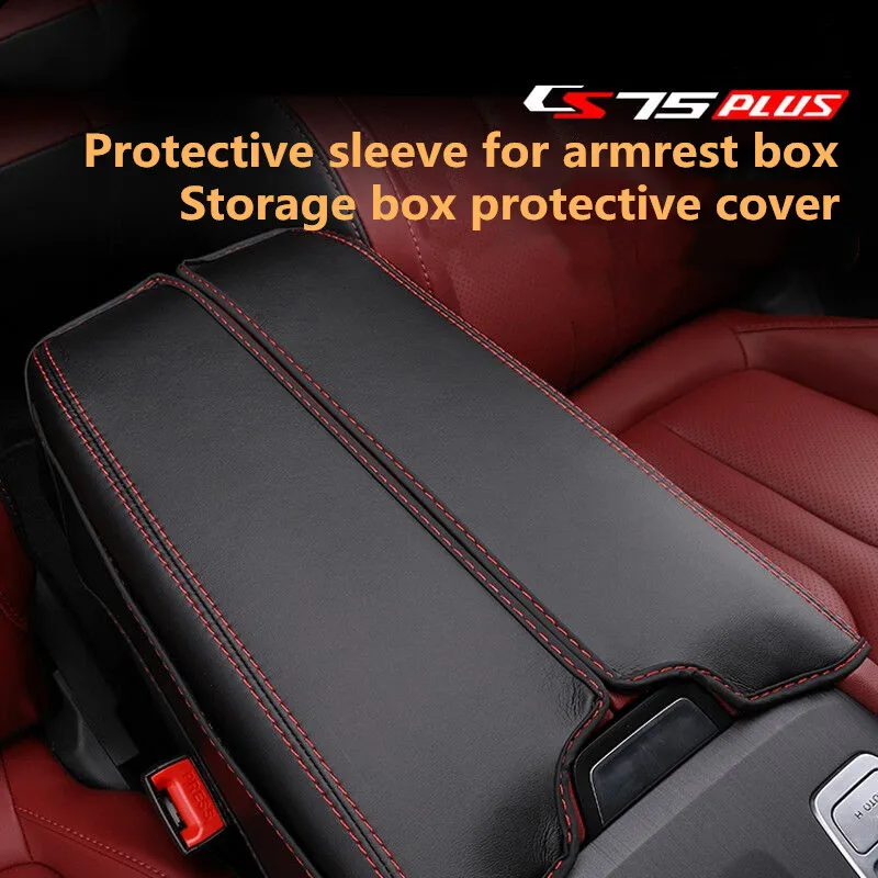 

For Changan CS75plus 22-23 Leather storage box cover, center armrest box protective cover, car interior