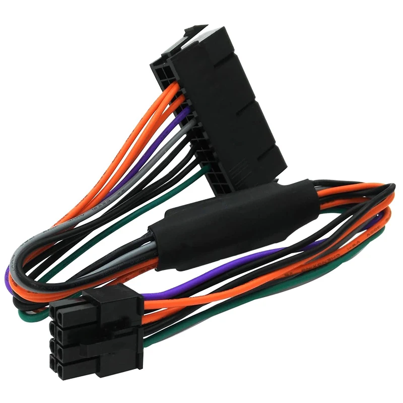 Cable adaptador de corriente PSU ATX de 24 pines a 8 pines, Compatible con DELL Optiplex 3020 7020 9020 Precision T1700, 12 pulgadas (30Cm)