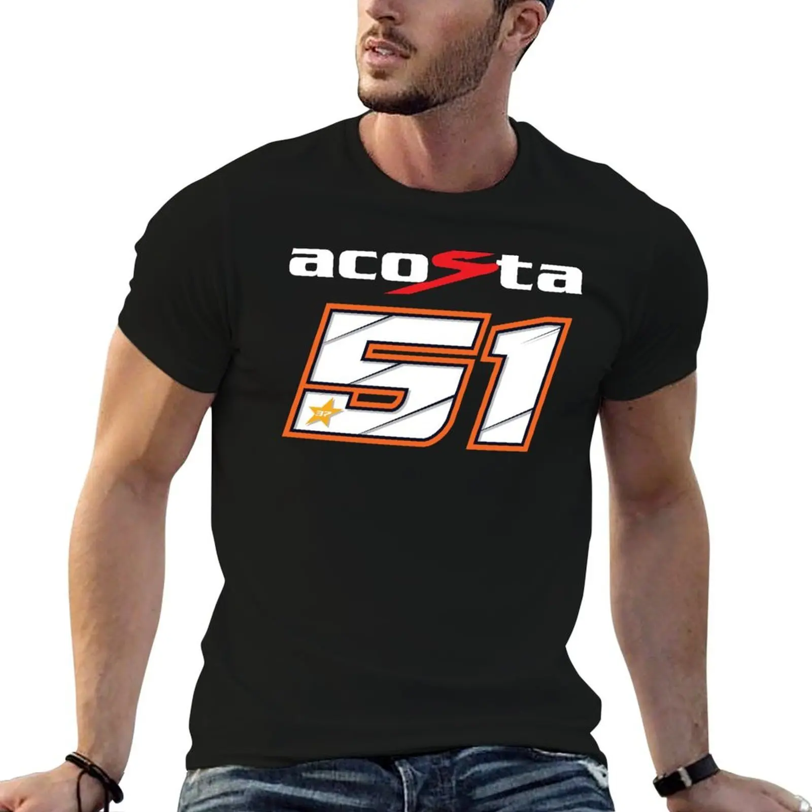 Pedro Acosta 51 T-Shirt luxury designer vintage t shirts mens tall t shirts