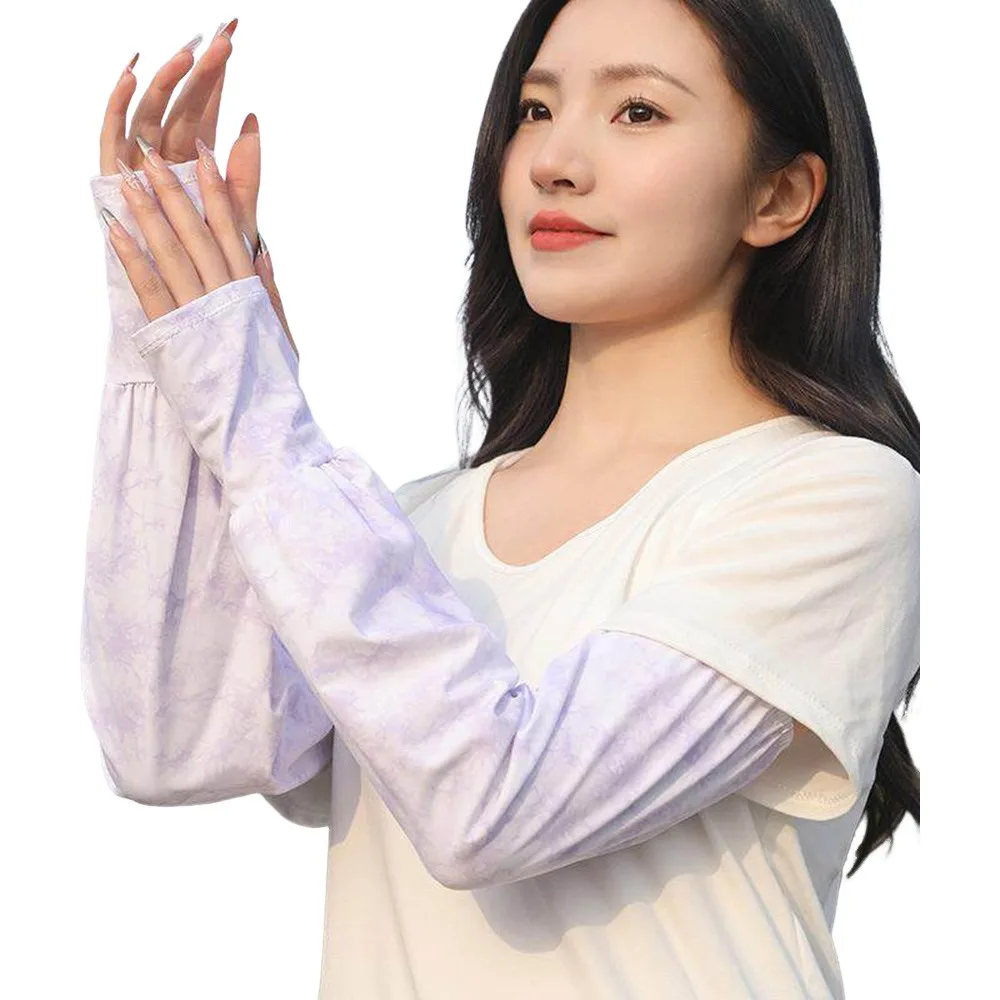 

Fashion UV Solar Ice Anti-sunburn Sleeve Sun Protection Loose Arm Sleeves Long Driving Sleeve