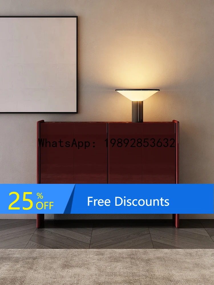 

LYY Italian Minimalist Solid Wood Cabinet Light Luxury High-end Entrance Modern Simple Villa Living Room Wall Storage Organizer