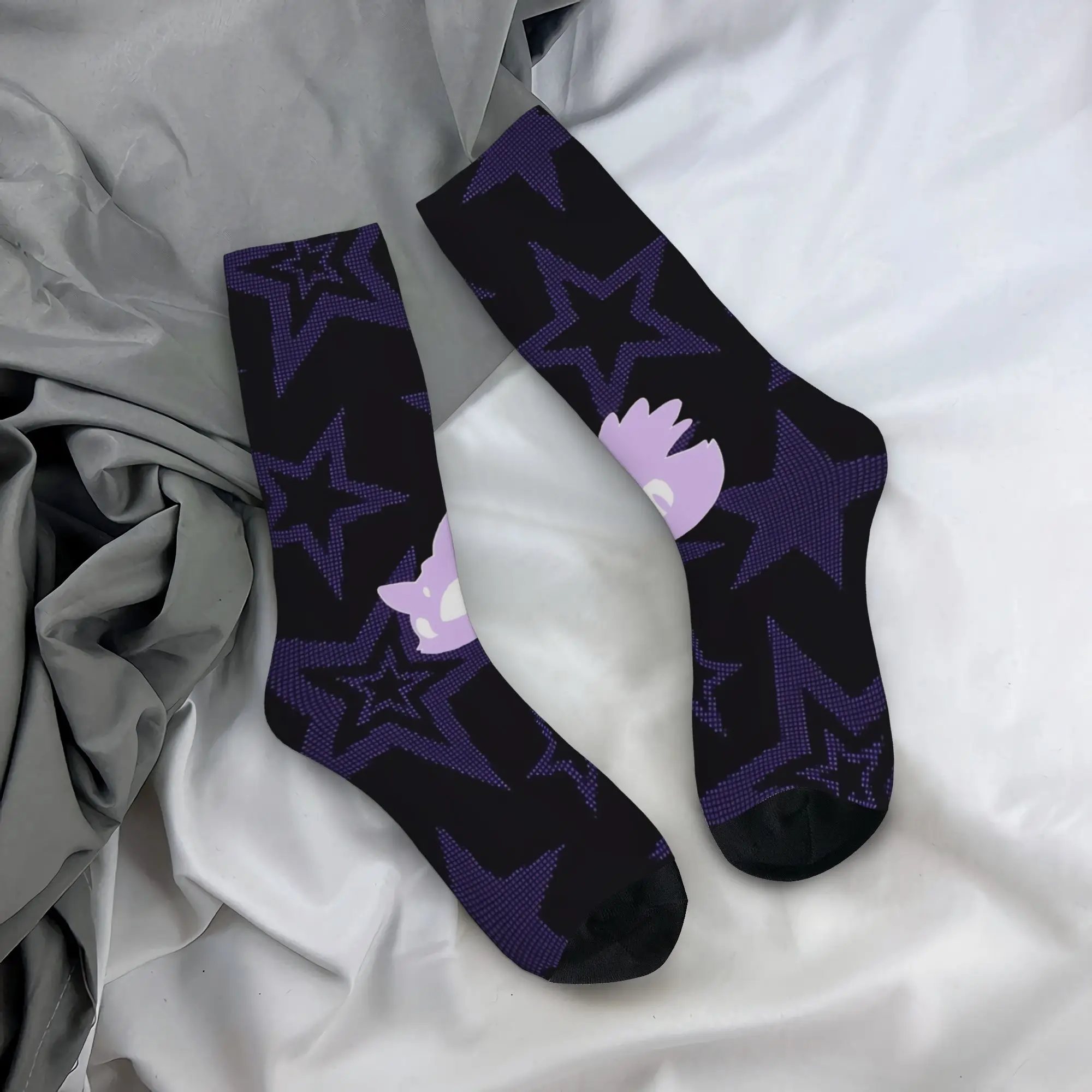 Colorful S-Shadow The Hedgehogs Skateboard Socks  Middle Tube Socks for Unisex Sweat Absorbing