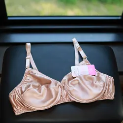 Comfortable silk bra mulberry silk double faced silk underwear sponge b cup thin