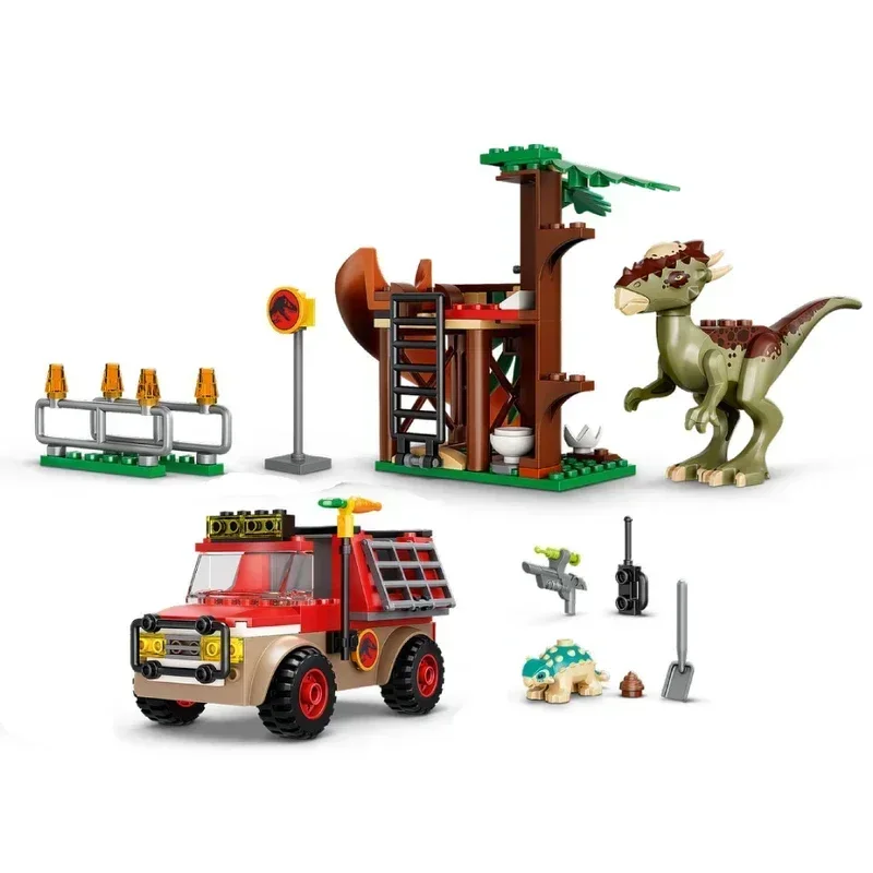 Dinosaurier-Serie Stygimoloch Dinosaurier Escape Baustein-Set, cooles Dinosaurier-Tyrannosaurus-Weltpark-Spielzeugset für Kinder