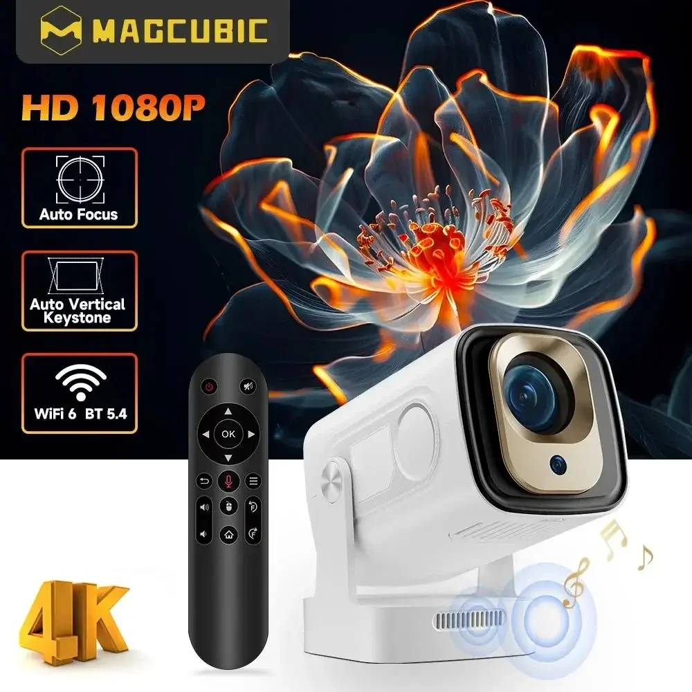 Magcubic HY310 Autofokus 4K HD Mini-Projektor 330ANSI 1080P Android 11 Tragbares Kino 5W Lautsprecher Air Mouse Sprachsteuerung HY300