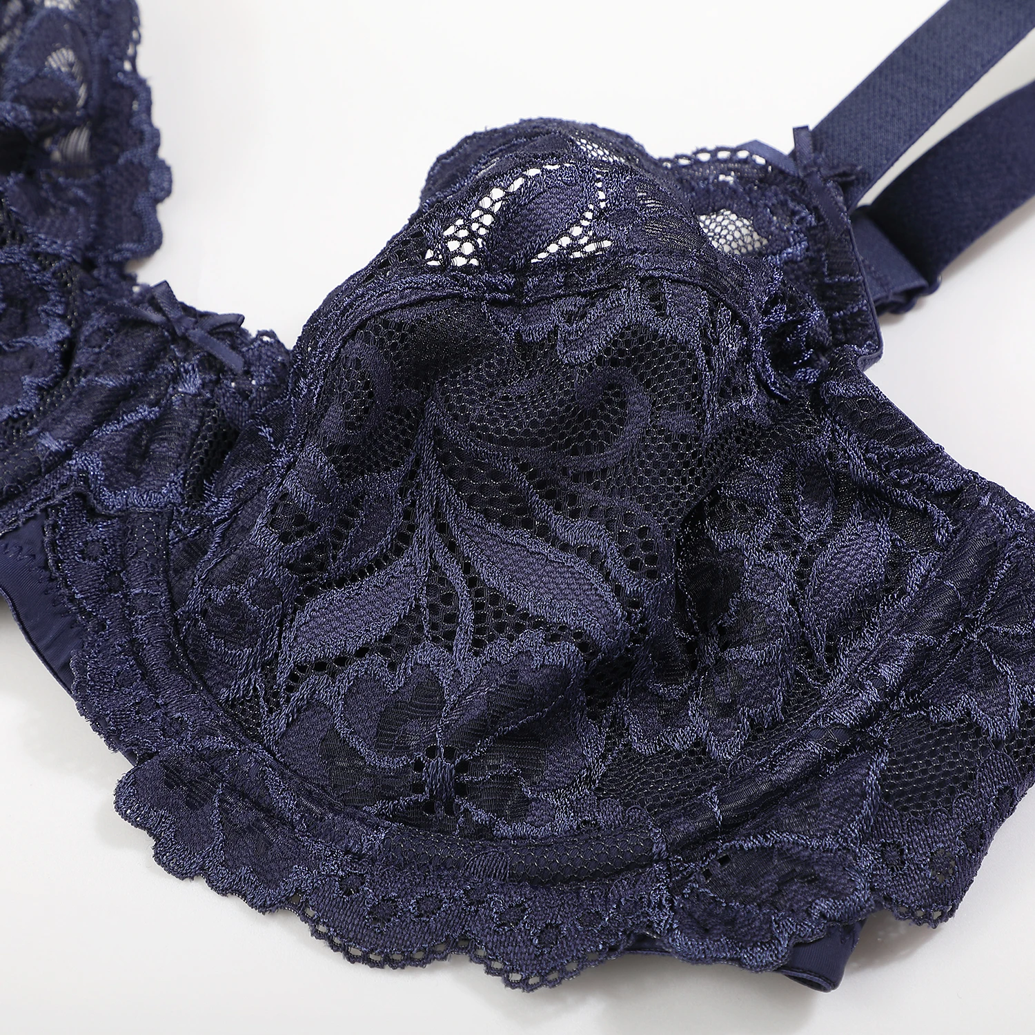 Delimira Women's Full Coverage Floral Lace Non-Foam Underwired Minimizer Bra Plus Size