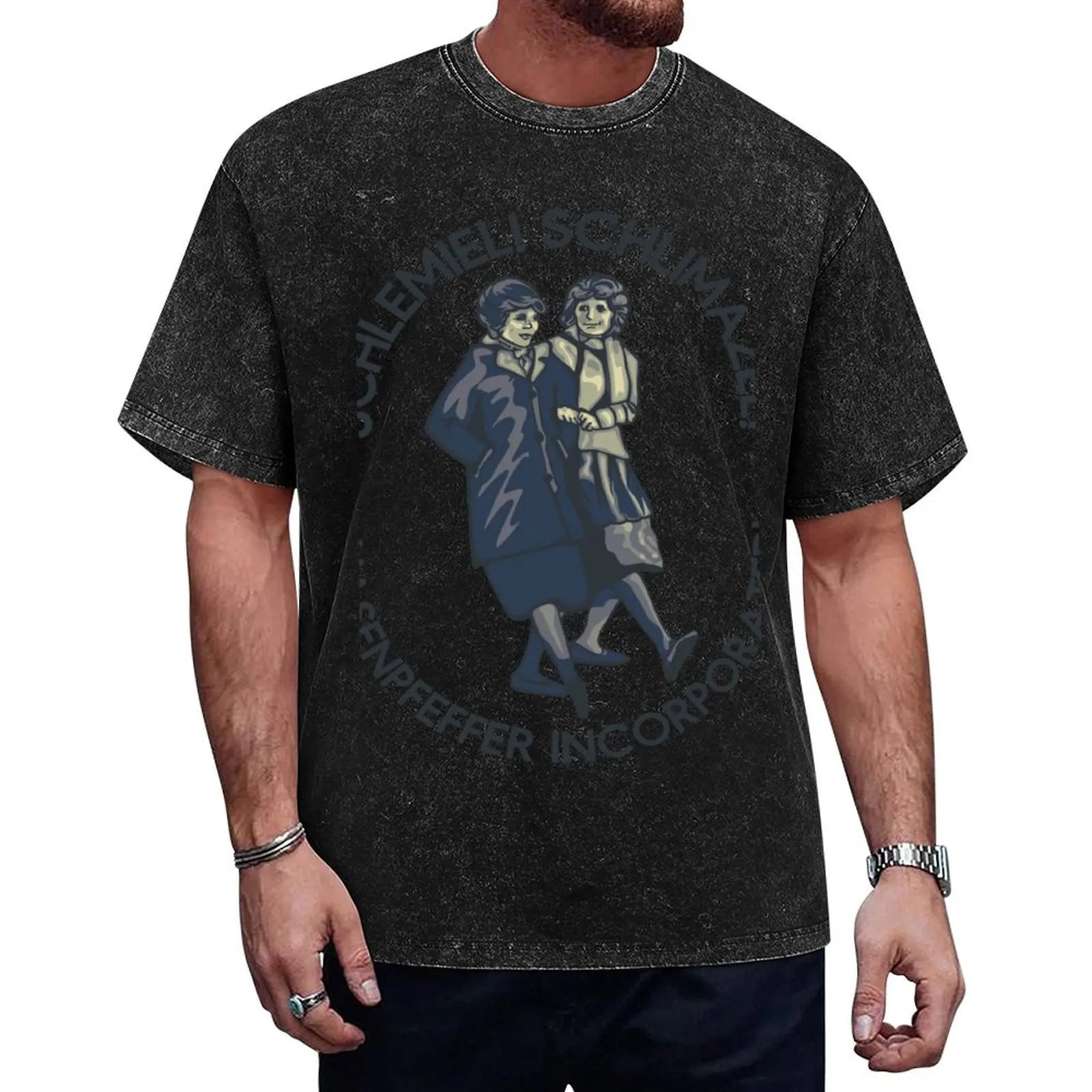 

Laverne & Shirley Drawing T-Shirt summer 2025 anime shirt fruit of the loom mens t shirts