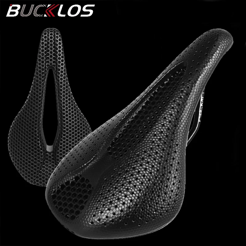 

BUCKLOS 3d Printed Saddle 143MM 155MM 3d Bike Saddle Breathable Road Bike Seat Cushion Ultralight Racing Bicycle Seat