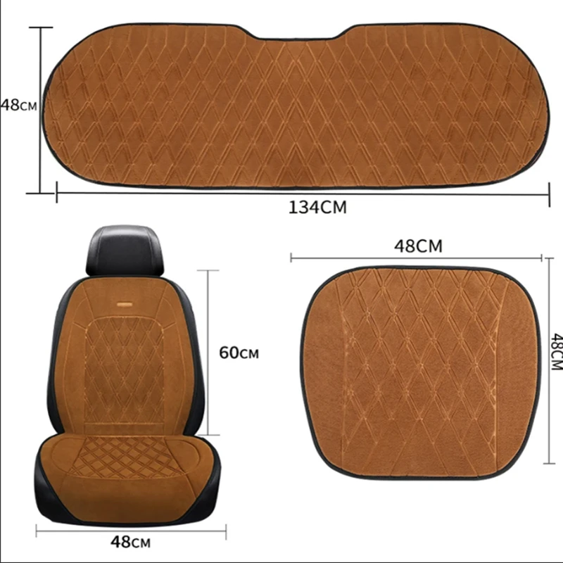 Artificial Lamb Wool Keep Warm Car Seat Cushion for Winter, Slip-Resistant Not Moves Faux Fur Covers Fit More Than 95% Cars 4