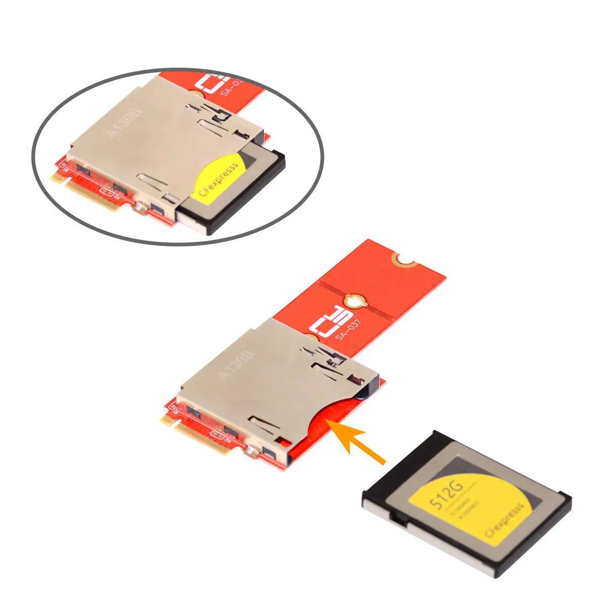 NGFF Port M.2 PCI-E Nvme To Cfexpress Riser Card Kamera CF-Express B-type Card PCIe Adapter Card Tipe B CFE Card Reader